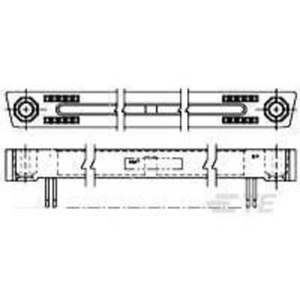 Te Connectivity Telecom And Datacom Connector, 128 Contact(S), Female, Straight, Solder Terminal, Receptacle 531101-1